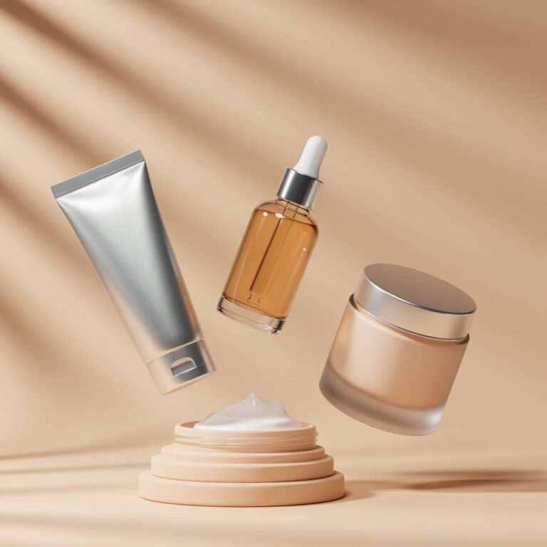 Minimalistic,Cosmetics,,Fashionable,Ambiance,,Floating,Aluminum,Tube,For,Hand,Cream,